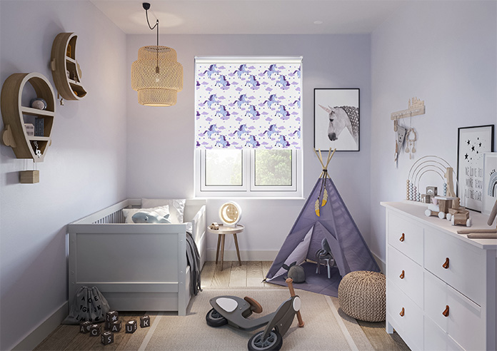 Unicorn Magic, Purple - Twist&Fit Roller Blind - Image 8